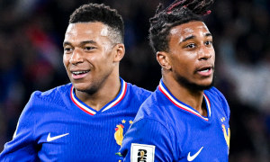 Frankreich Fussballstars Mbappe and Olise